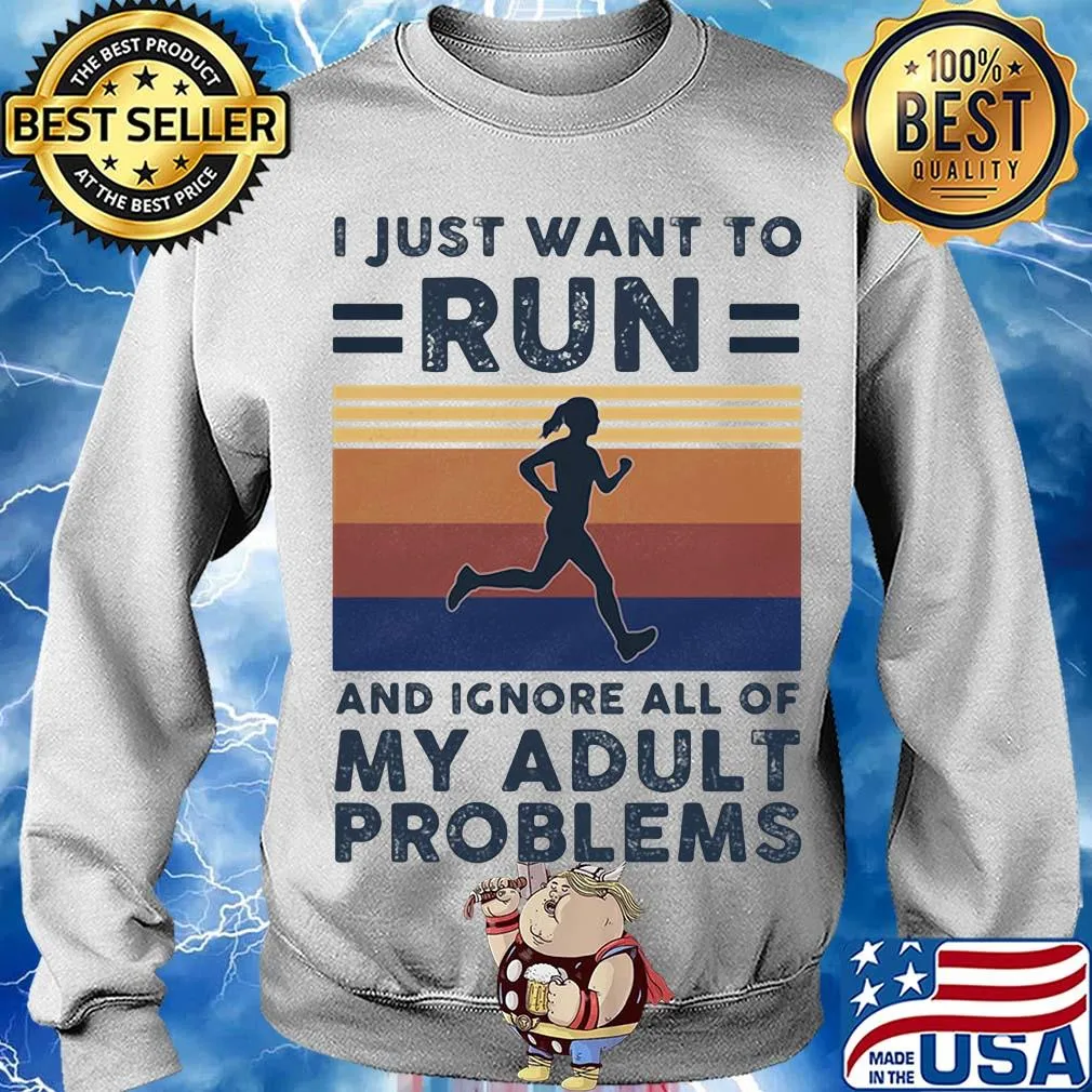 I just want to run and ignore all of my adult problems vintage s Sweater