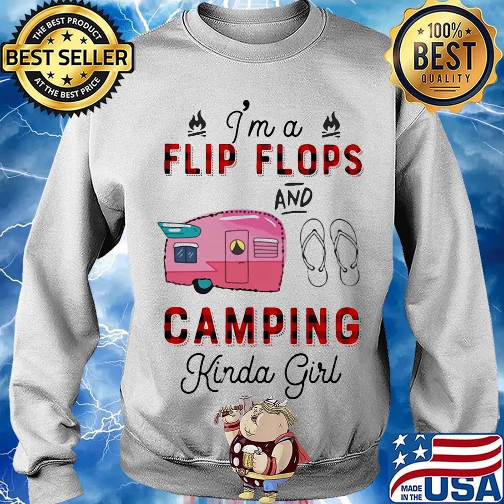 I'm a flip flop and camping kinda girl s Sweater
