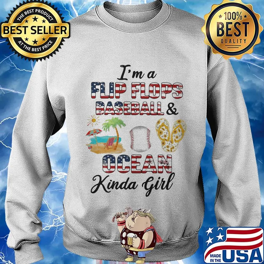 I'm a flip flop baseball and ocean kinda girl s Sweater