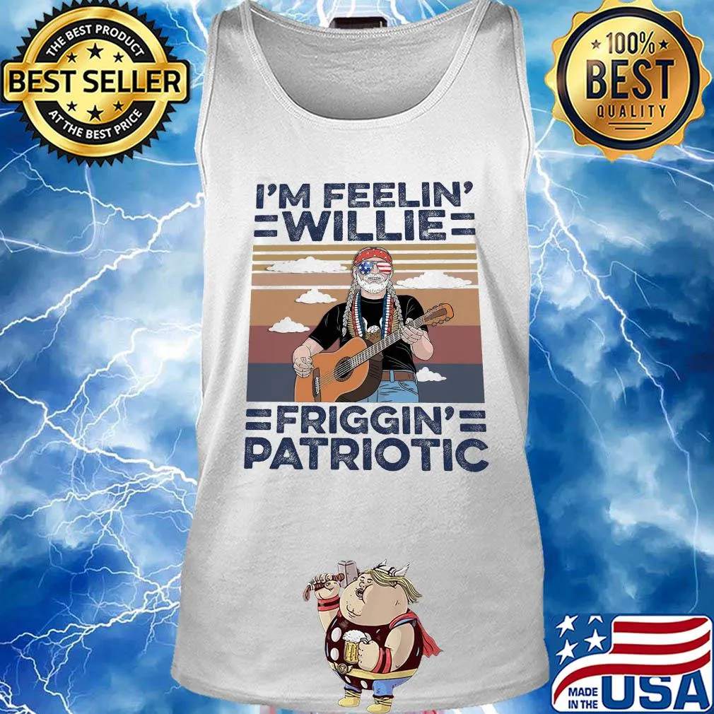 I'm feelin' willie friggin' patriotic guitar vintage s Tank top