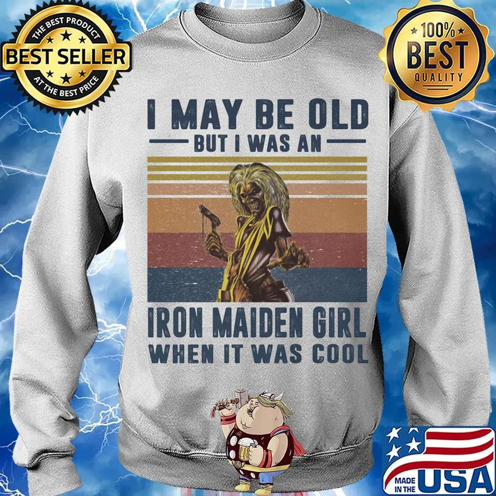 I may be old but I was a iron maiden girl when it was cool vintage s Sweater