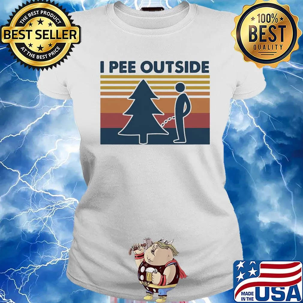 I pee outside camping vintage s Ladies tee