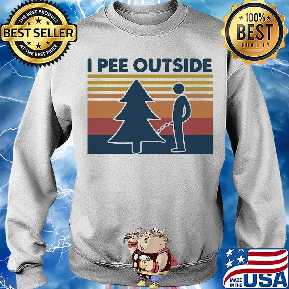 I pee outside camping vintage s Sweater