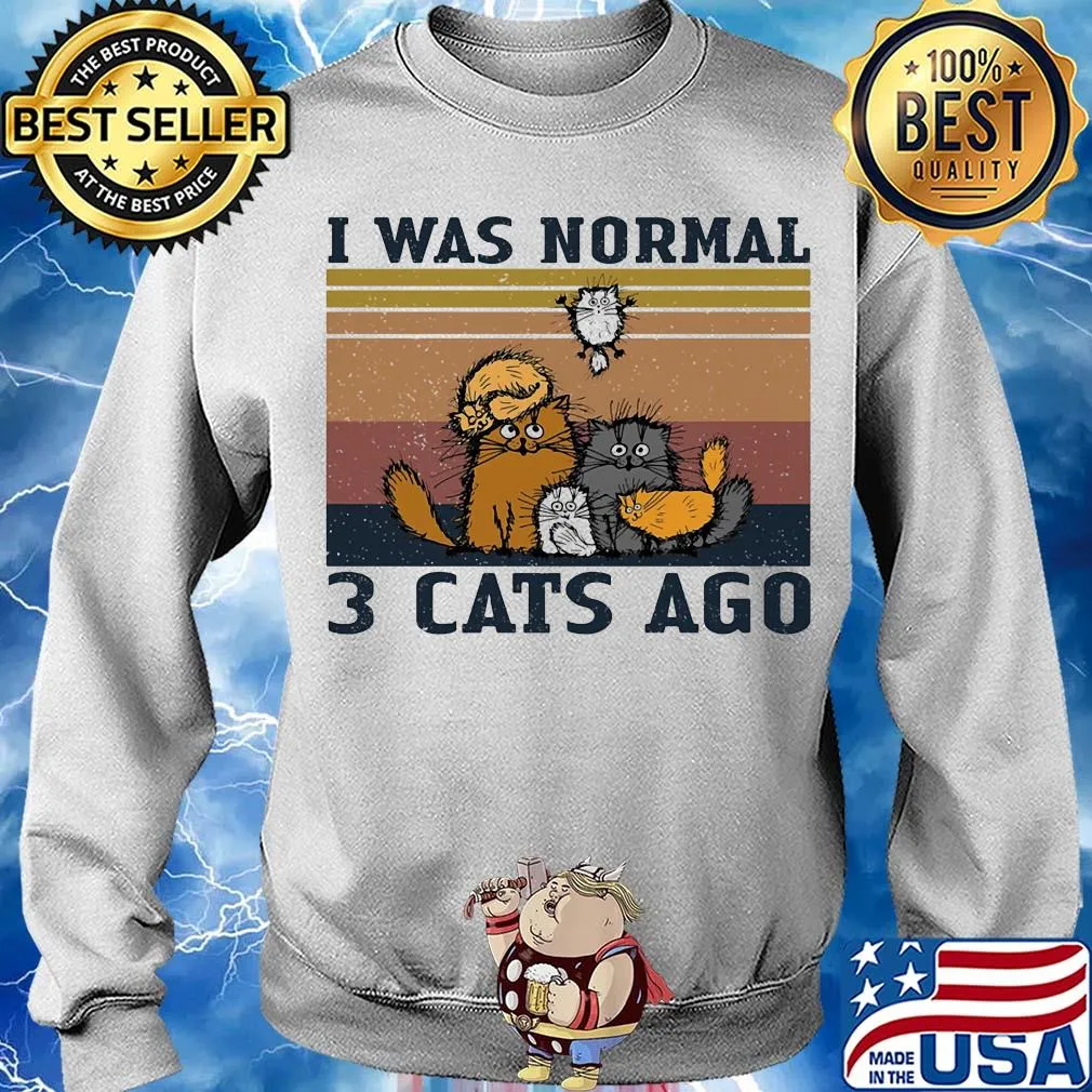 I was normal 3 cats ago vintage s Sweater