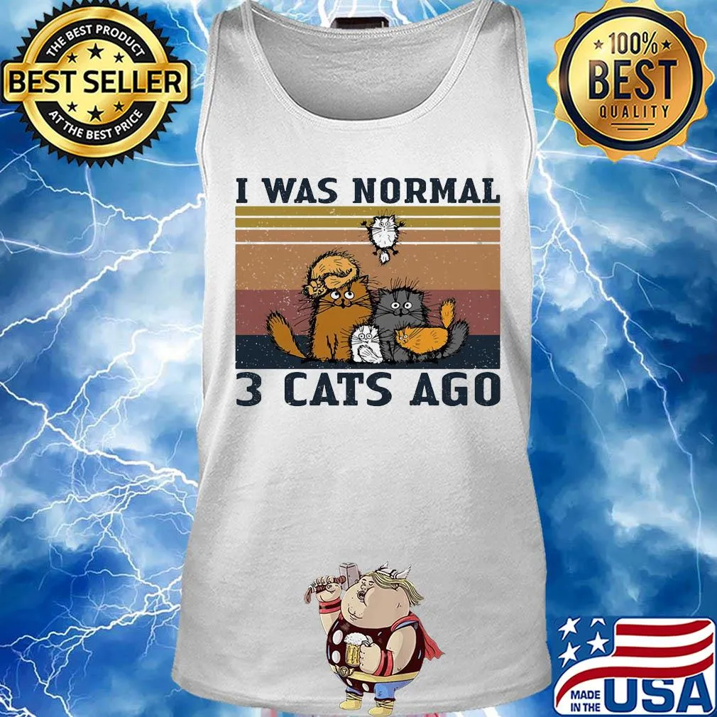 I was normal 3 cats ago vintage s Tank top