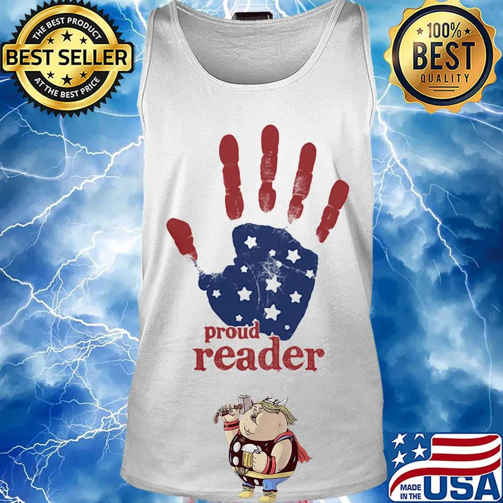 Independence Day handprint proud reader s Tank top