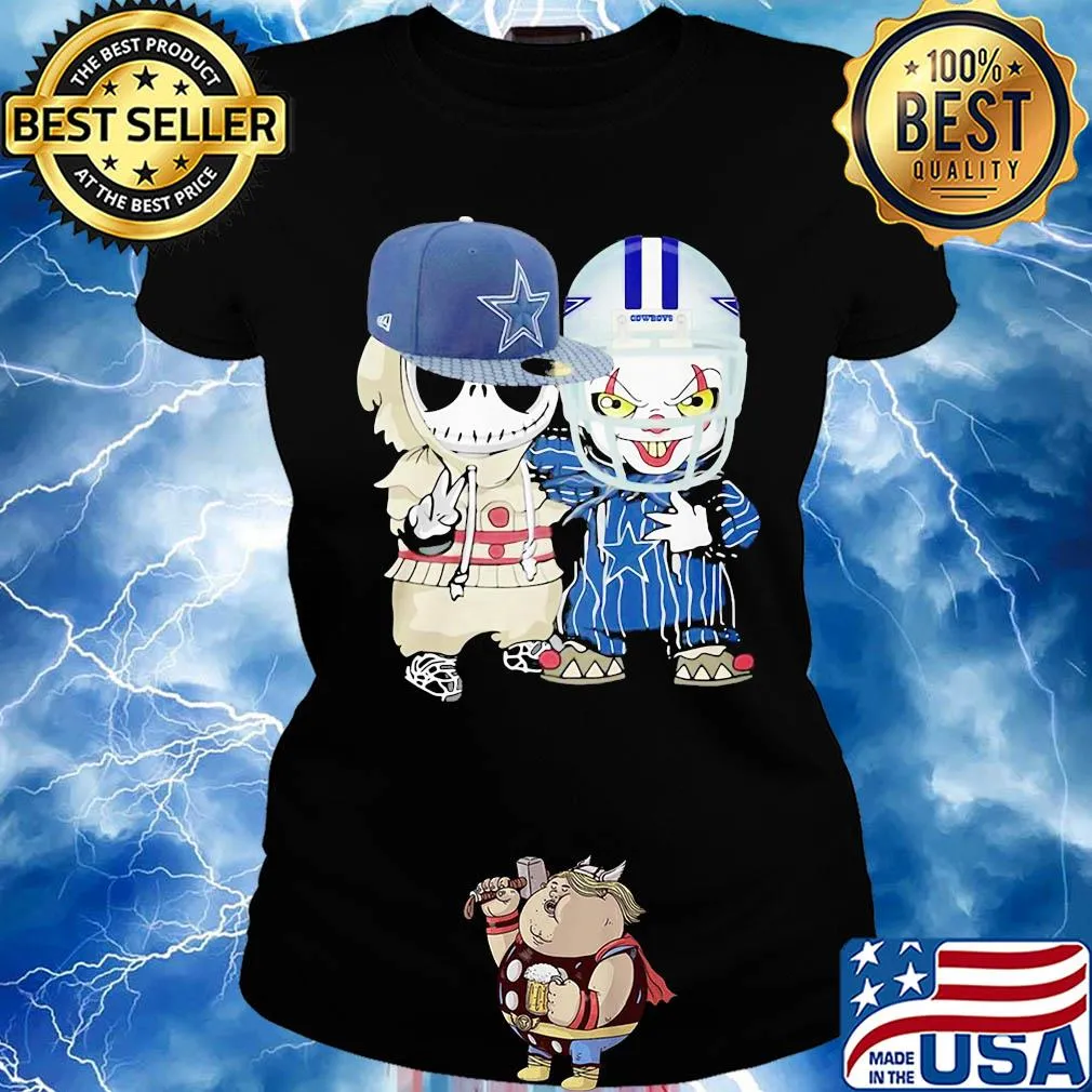 Jack skellington and joker player dallas cowboys football s Ladies tee