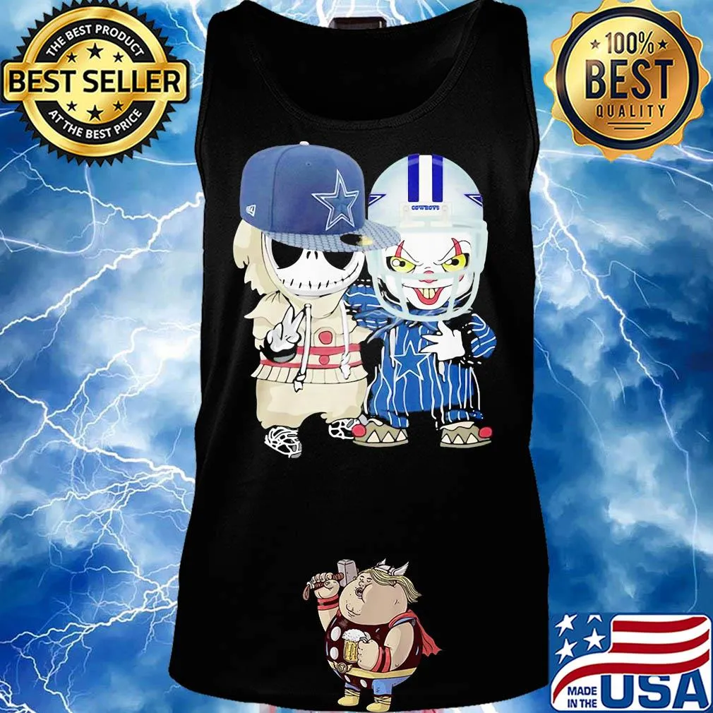 Jack skellington and joker player dallas cowboys football s Tank top