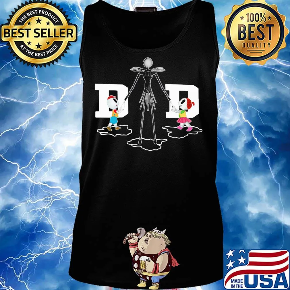 Jack skellington son and daughter dad happy father's day s Tank top