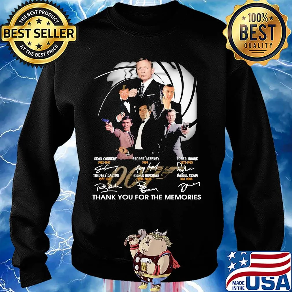 James bond 007 thank you for the memories signatures s Sweater