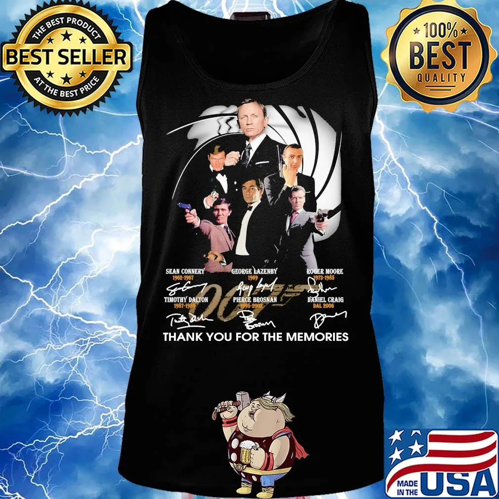 James bond 007 thank you for the memories signatures s Tank top