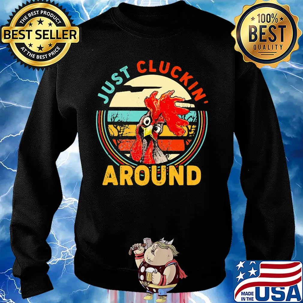 Just cluckin around chicken vintage s Sweater