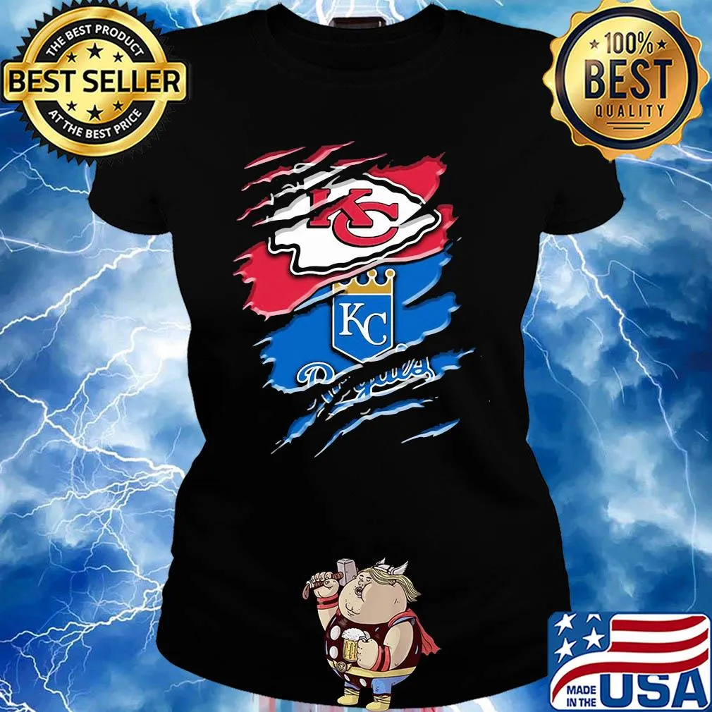 Kansas city chiefs and kansas city royals football s Ladies tee