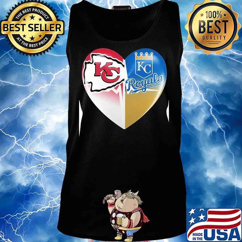 Kansas city chiefs and kansas city royals heart heartbeat s Tank top