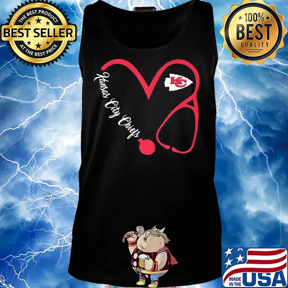 Kansas city chiefs football stethoscope heart s Tank top