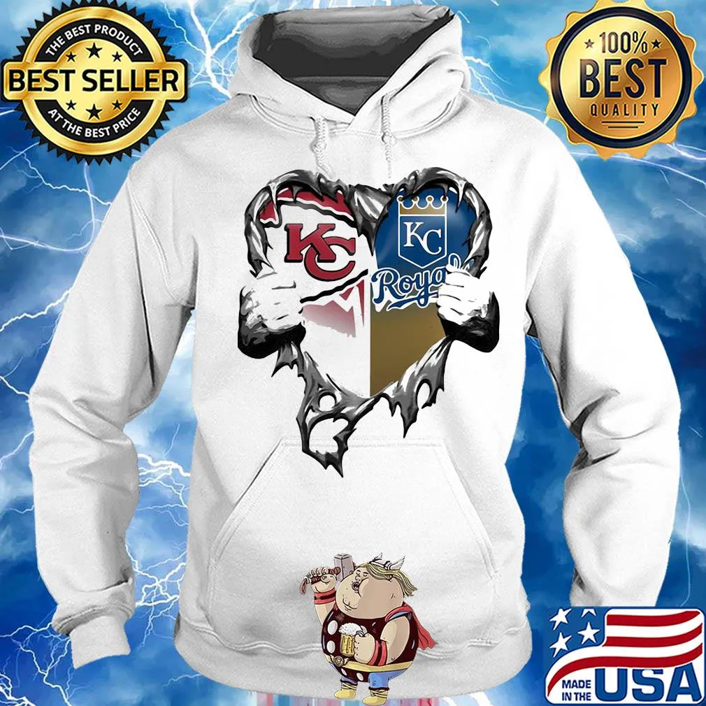 Kansas city chiefs vs kansas city royals heart hands s Hoodie