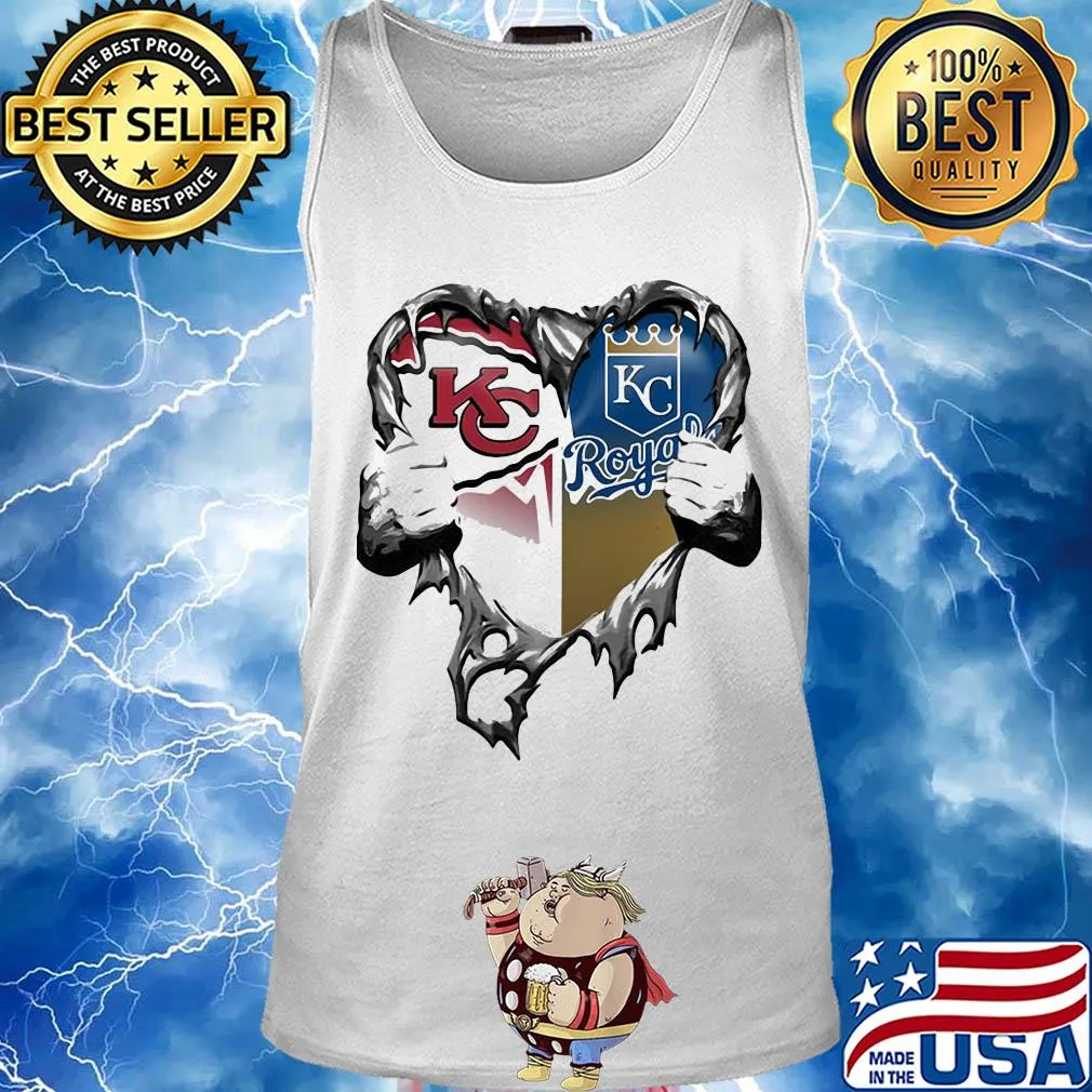 Kansas city chiefs vs kansas city royals heart hands s Tank top