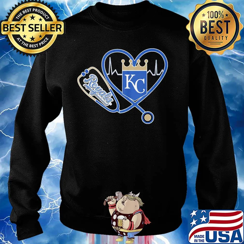 Kansas city royals baseball stethoscope heart s Sweater