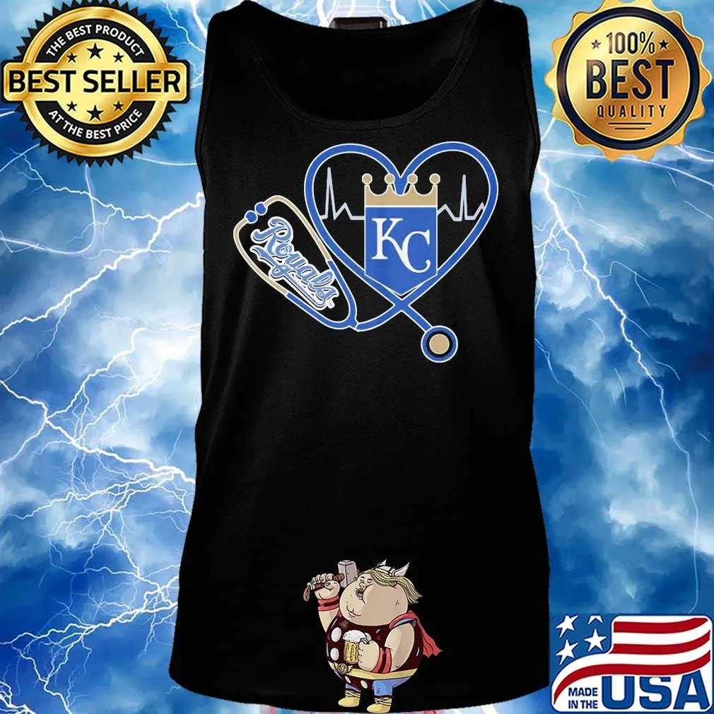 Kansas city royals baseball stethoscope heart s Tank top