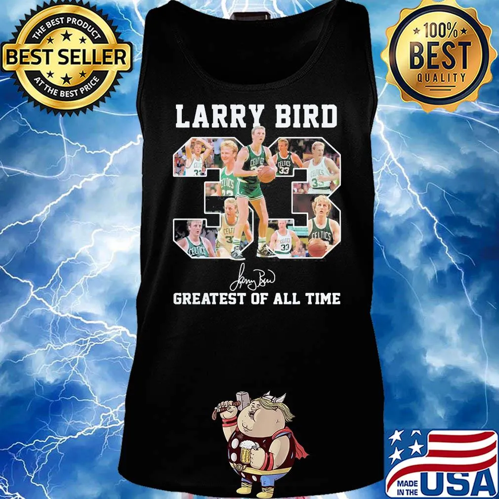 Larry bird 33 greatest of all time signature s Tank top