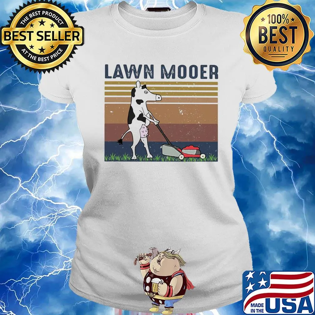 Lawn mooer cow vintage s Ladies tee