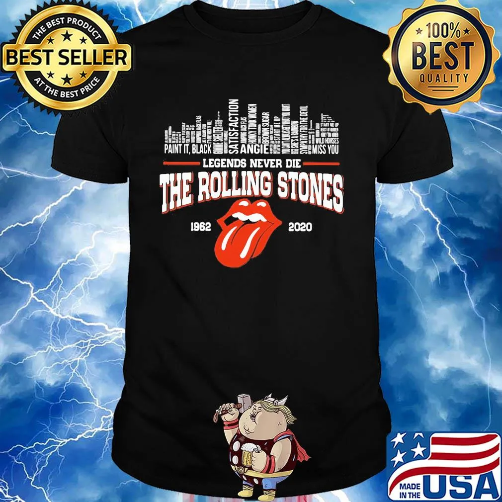 Legends never die the rolling stones 1962 2020 shirt