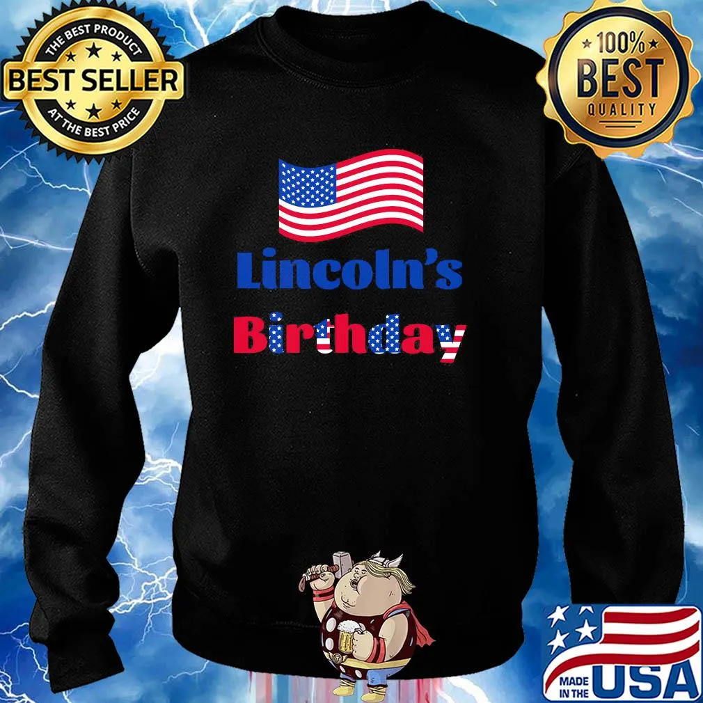 Lincoln's birthday American flag veteran Independence Day s Sweater