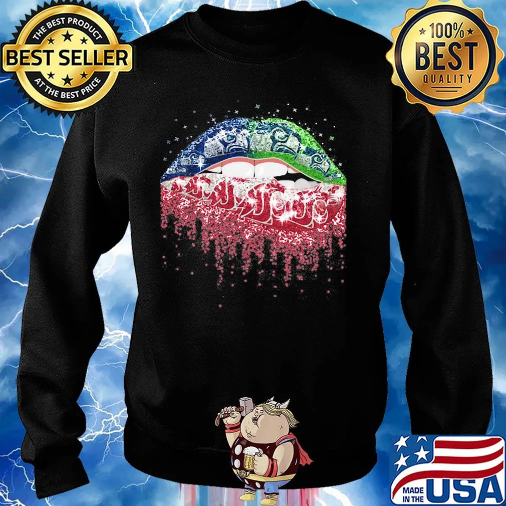 Lips seattle seahawks and washington state cougars s Sweater