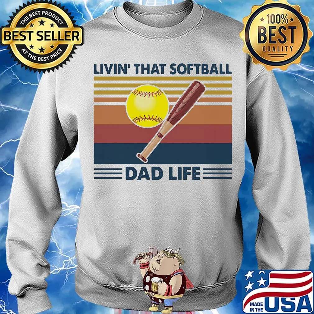 Livin that softball dad life vintage s Sweater
