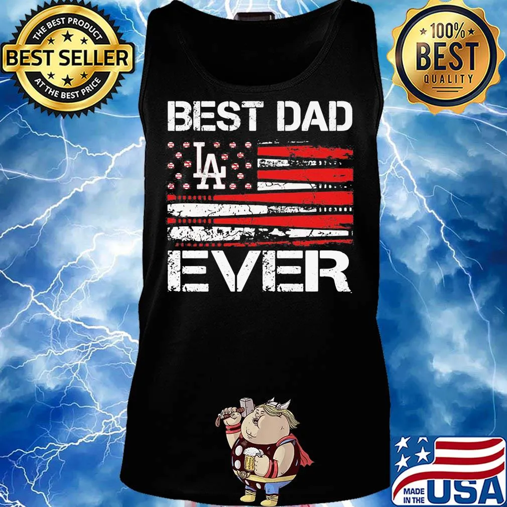 Los angeles dodgers best dad ever american flag happy father's day s Tank top