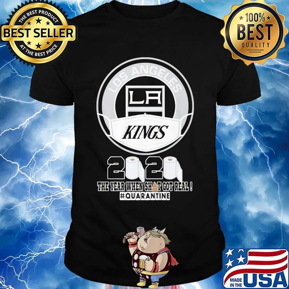 Los angeles kings mask 2020 the year when shit got real quarantine toilet paper shirt