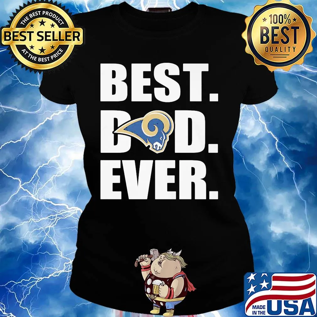 Los angeles rams best dad ever happy father's day s Ladies tee