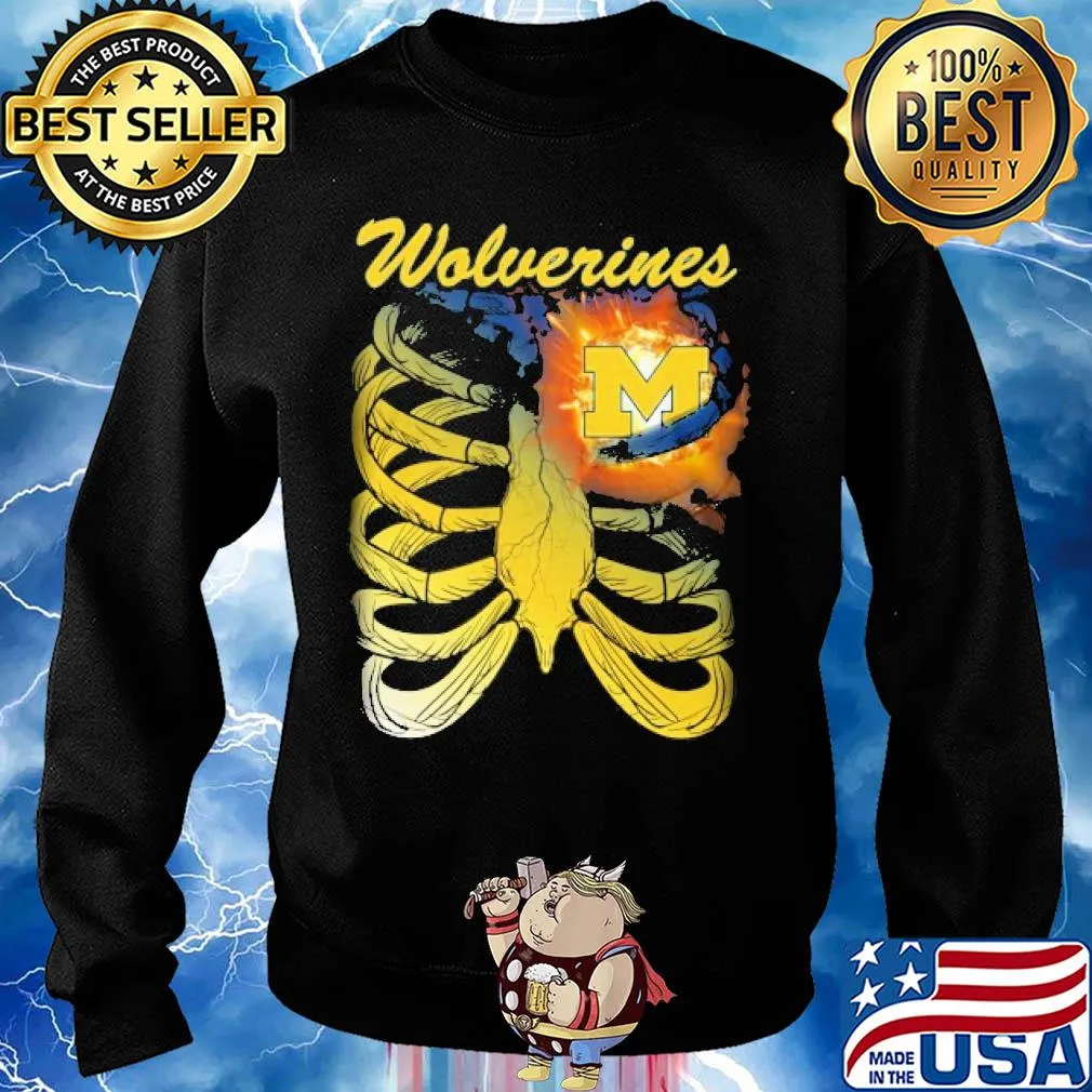 Michigan Wolverines Bone heart s Sweater