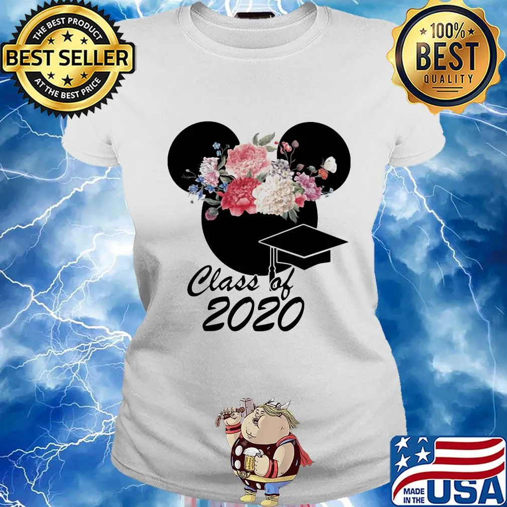 Mickey mouse class of 2020 flower s Ladies tee