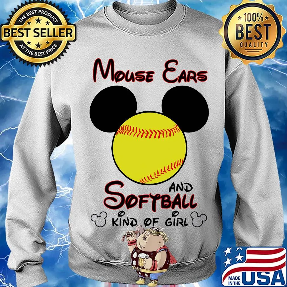Mickey mouse ears and softball kind of girl s Sweater