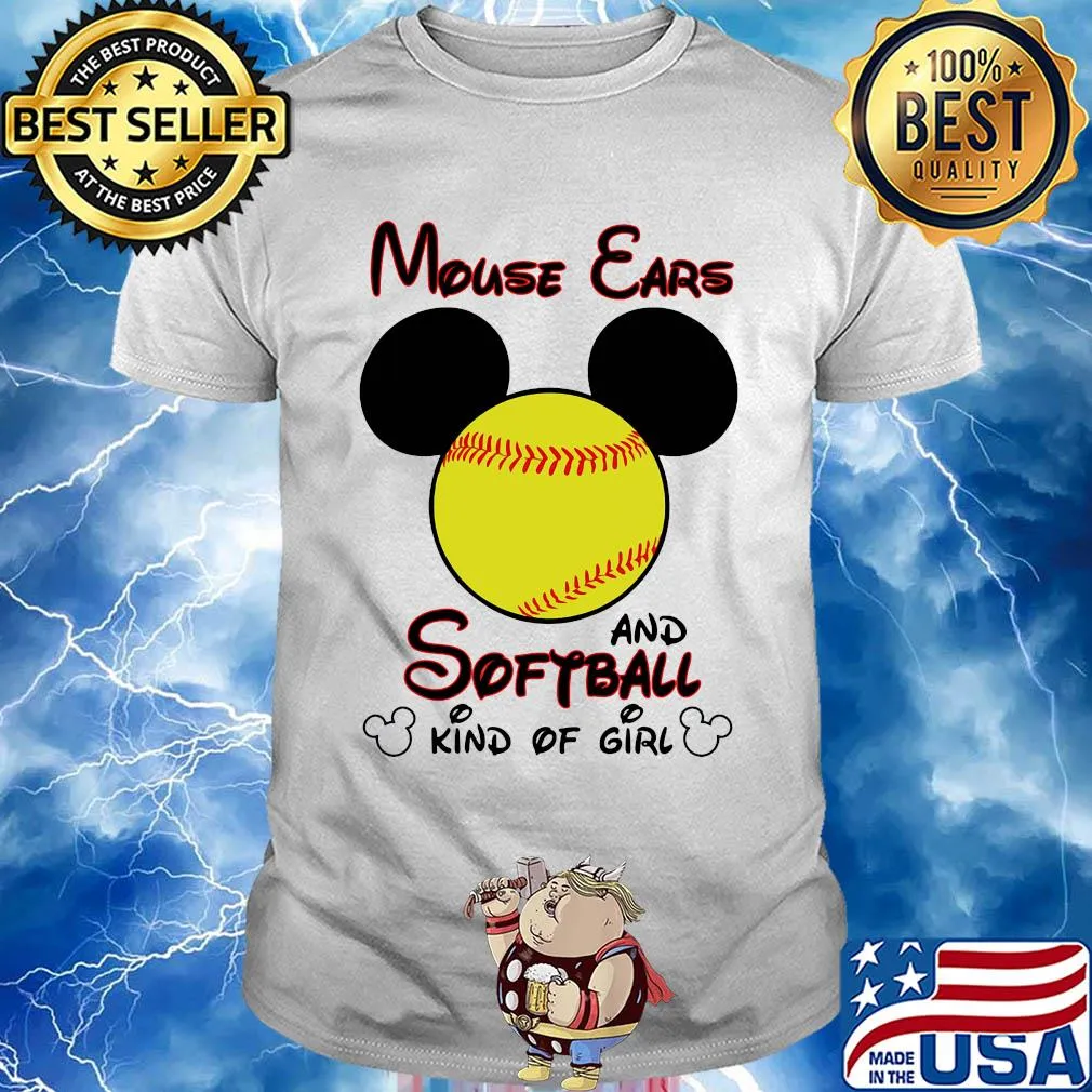 Mickey mouse ears and softball kind of girl shirt