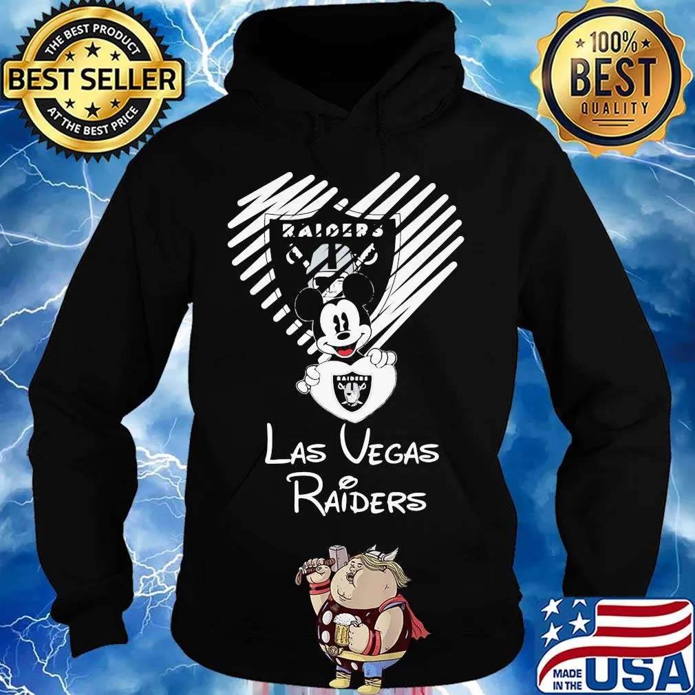 Mickey mouse hug heart las vegas raiders logo s Hoodie