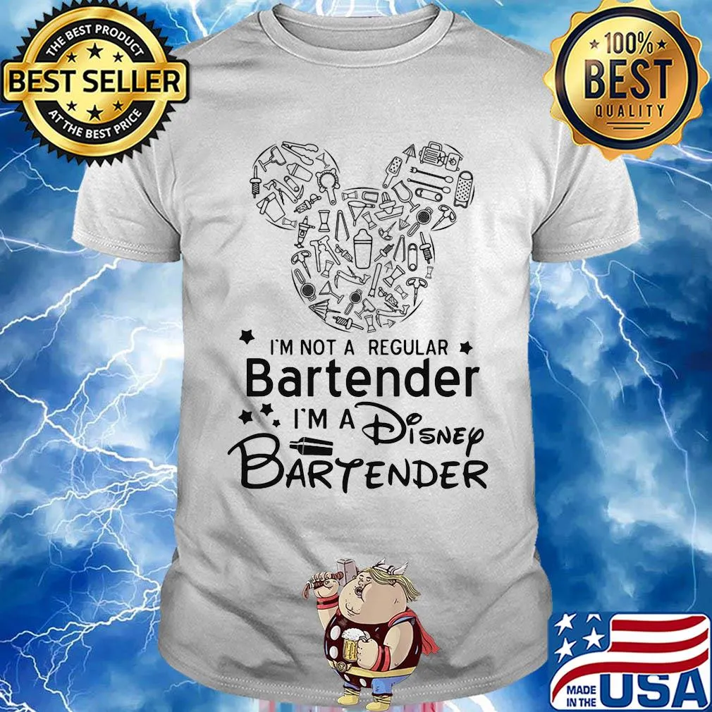 Mickey mouse I'm not a regular bartender I'm a disney bartender shirt