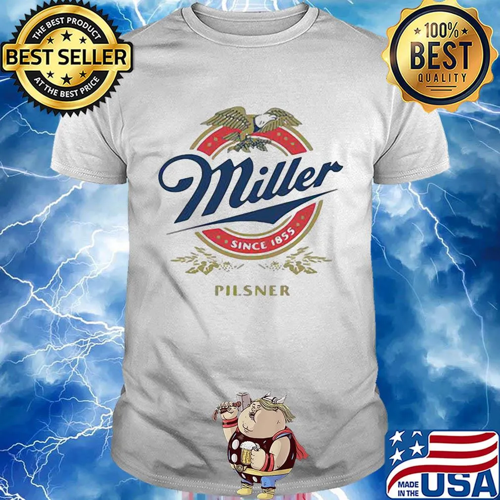 Miller since 1855 pilsner eagles logo shirt