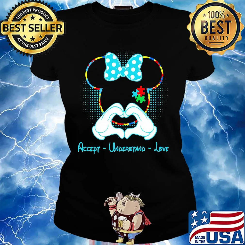 Minnie mouse autism awareness accept understand love s Ladies tee