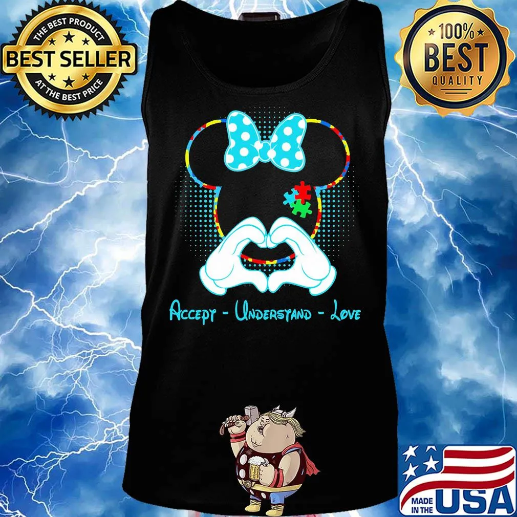 Minnie mouse autism awareness accept understand love s Tank top