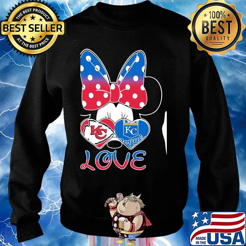 Minnie mouse kansas city chiefs and kansas city royals love s Sweater