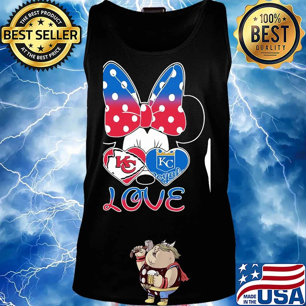 Minnie mouse kansas city chiefs and kansas city royals love s Tank top
