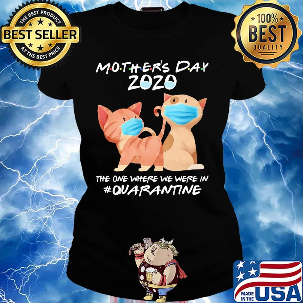 Mother's day 2020 the one where we were in quarantine Cat mask s Ladies tee