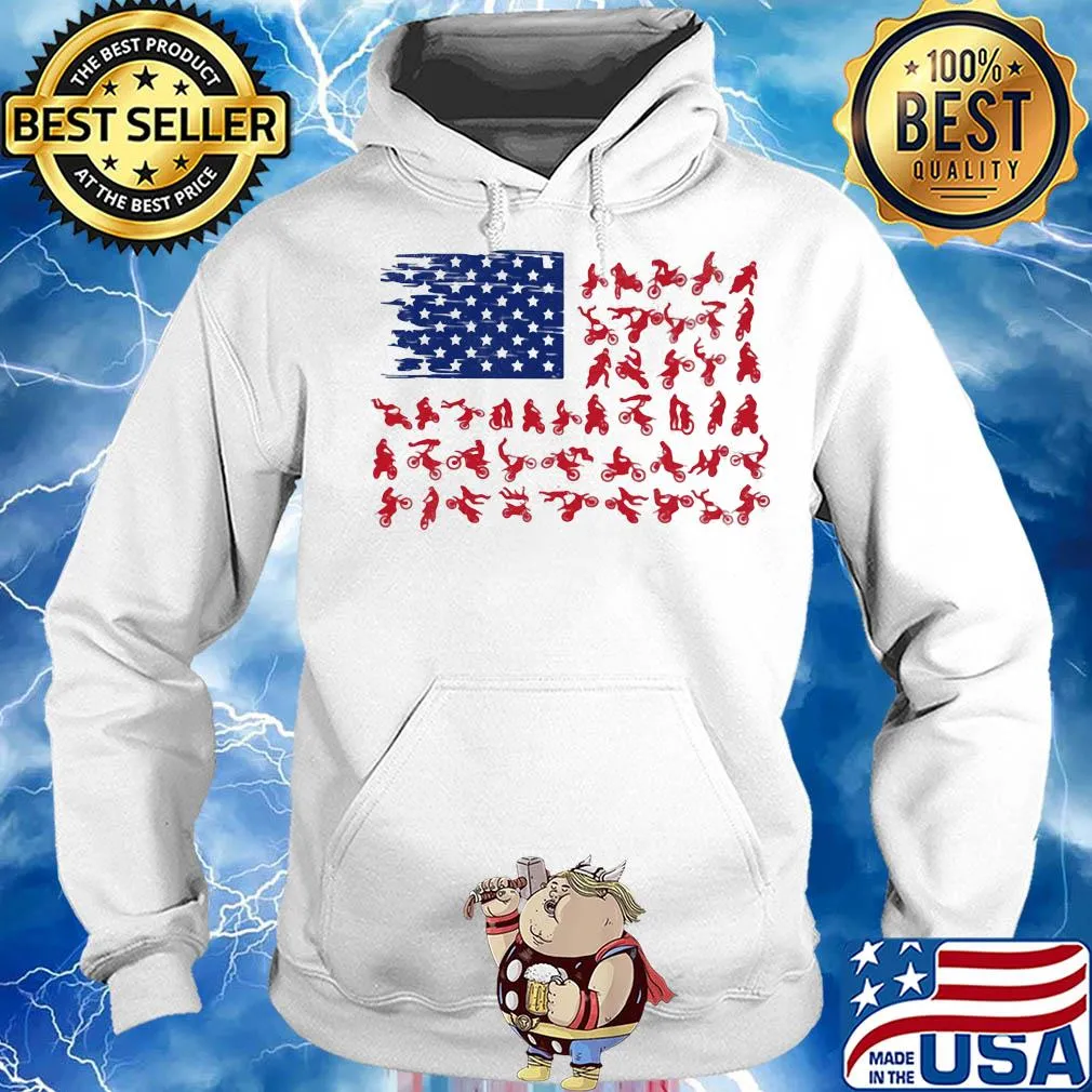 Motocross American flag veteran Independence Day s Hoodie