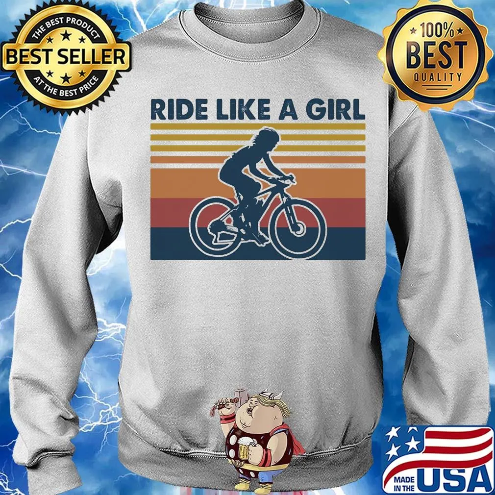 Mountain biking ride like a girl vintage s Sweater