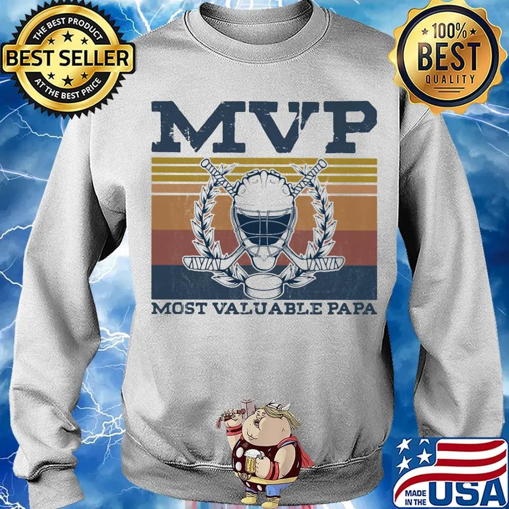 MVP most valuable papa Hockey vintage s Sweater