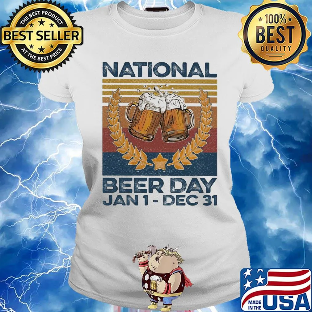 National beer day jan 1 dec 31 vintage s Ladies tee