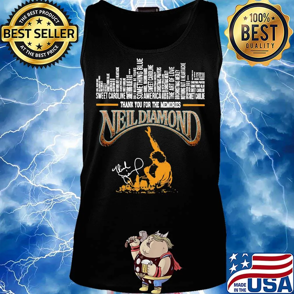 Neil diamond thank you for the memories signature s Tank top