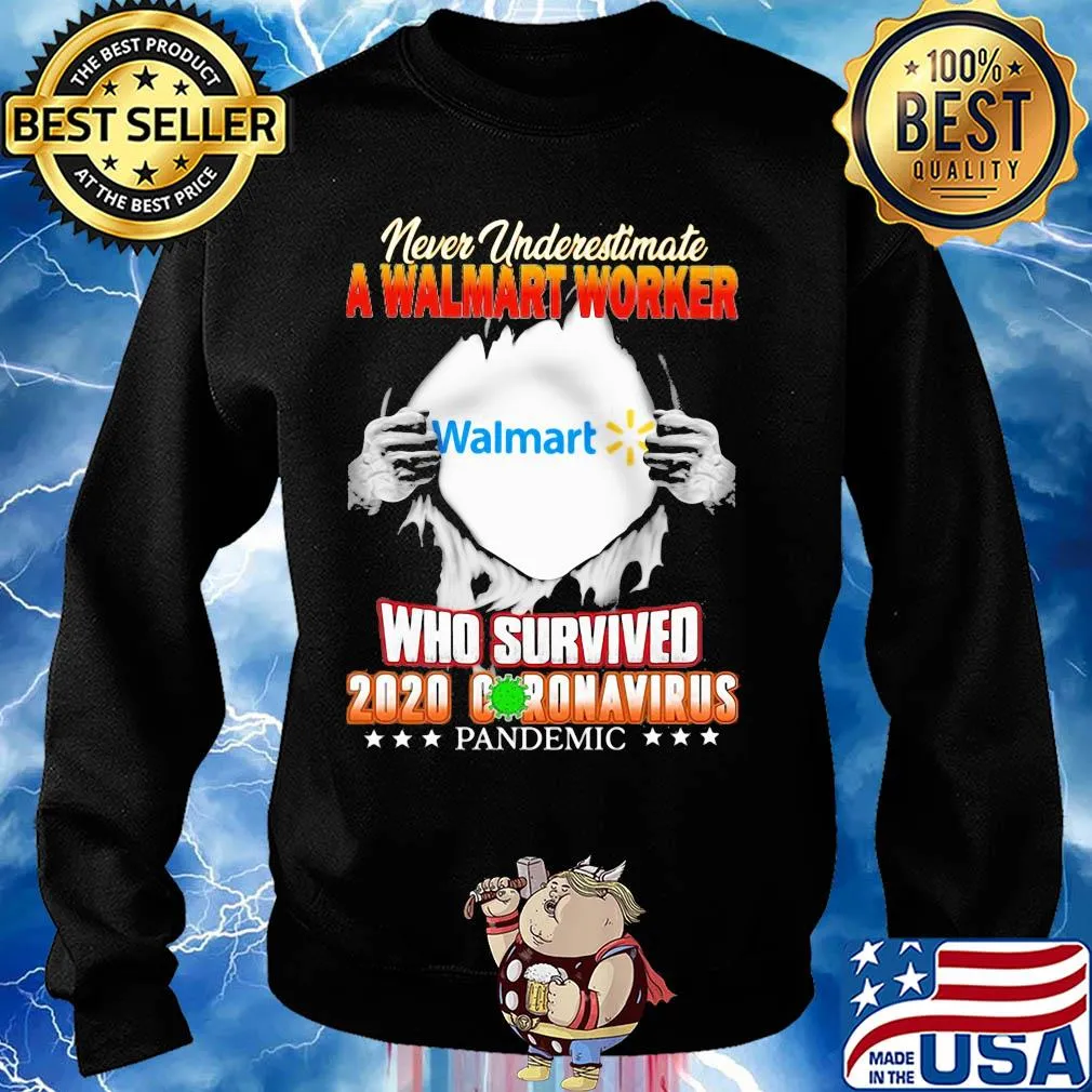 Never underestimate a walmart worker who survived 2020 coronavirus pandemic stars s Sweater